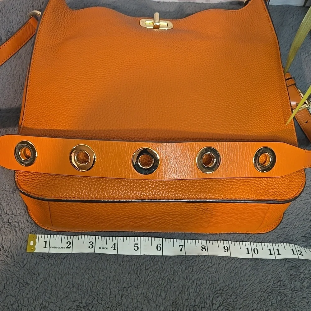 Elegant Orange Michael Kors Sullivan Large Leather Messenger Bag
